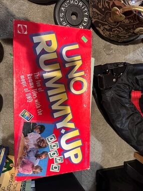 Mattel Uno Rummy-Up Box - Red with Yellow & Blue Logo